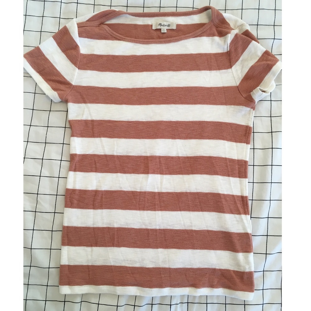 Madewell striped knit boat neck tee XS